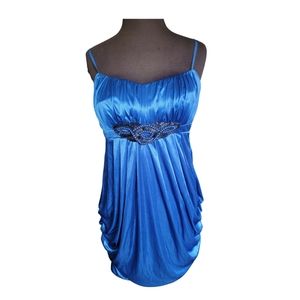 MAURICES BLUE MINI COCKTAIL FORMAL DRESS SIZE MEDIUM
